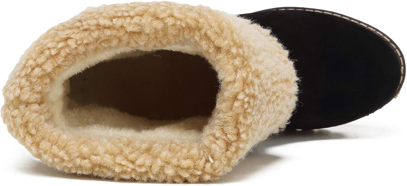 dotacoko women cute warm short boots suede chunky mid heel round toe winter snow ankle booties