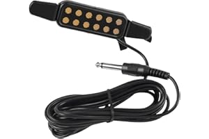 GOGHOST Clip-On Guitar Pickup for Steel-String (Not for Classical) Acoustic Guitar Pickups for 38-42 in Electric Pick Up Transducer Amplifier, Cable Length 10ft