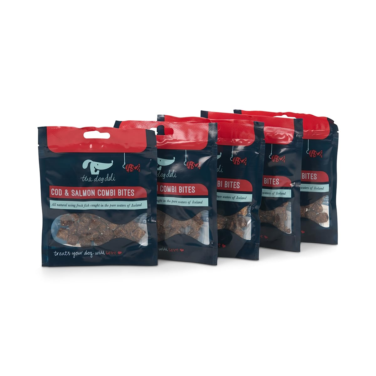 Petface Cod & Salmon Combi Bites Dog Treats, Natural & Hypoallergenic, 60 g (Pack of 5)