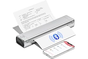 COLORWING Portable Printers Wireless for Travel, Bluetooth Printer for Phone, M08F Compact Thermal Printer, No Ink Impresora Portatil, Support 8.5"x11" US Letter Thermal Paper, Compatible with Android and iOS