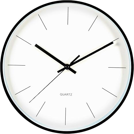 Amazon Co Jp Mileader 壁掛け時計 棒略字 モダン 掛け時計 連続秒針 静音 ウォールクロック シンプル おしゃれ 近代的なイメージ 12インチ 直径30cm ホワイト ホーム キッチン