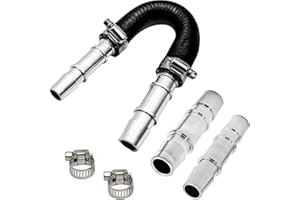 MDEOOSKY Upgraded Aluminum Engine Heater Core Bypass Kit Universal Fit with 5/8 Inch 3/4 Inch Hose, Engine Heater Core Bypass