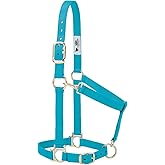 Weaver Leather 35-7435-TU Basic Adjustable Chin and Throat Snap Halter, 1-Inch Average Horse, Turquoise