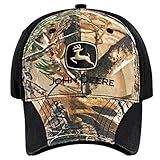 John Deere Black and Camo Cloth Hat