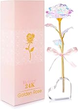 Beferr Galaxy Rose Birthday Gift for Women Enchanted Rainbow Heart Base view 1