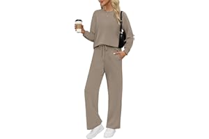 WIHOLL Lounge Sets for Women 2 Piece Travel Vacation Outfits Fall Sweatsuit Tracksuit