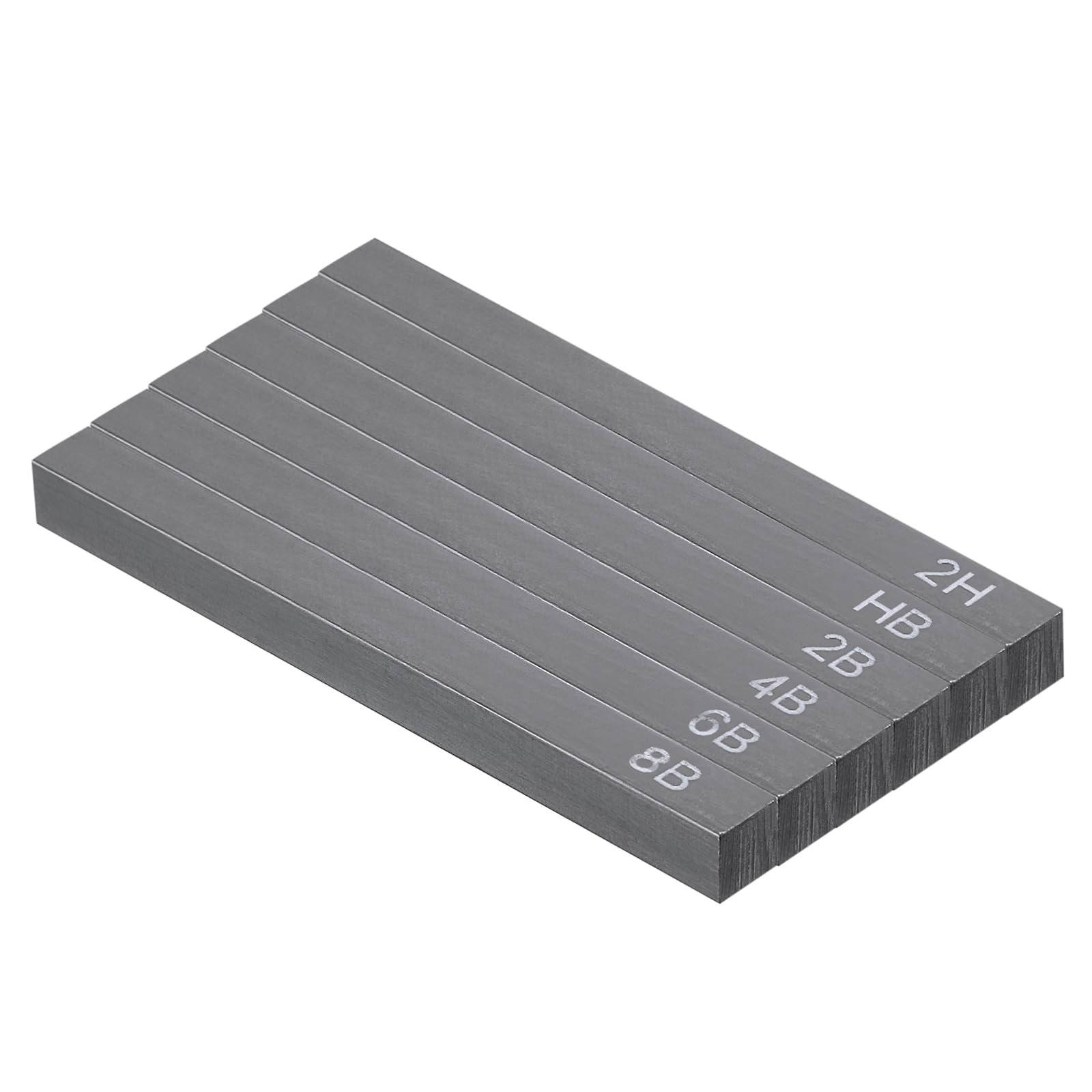 PATIKIL Compressed Charcoal Sticks, 6 Pack 2H/2B/4B/6B/8B/HB Art Supplies Sketch Square Stick for Artist Drawing Sketching Shading Painting, Black