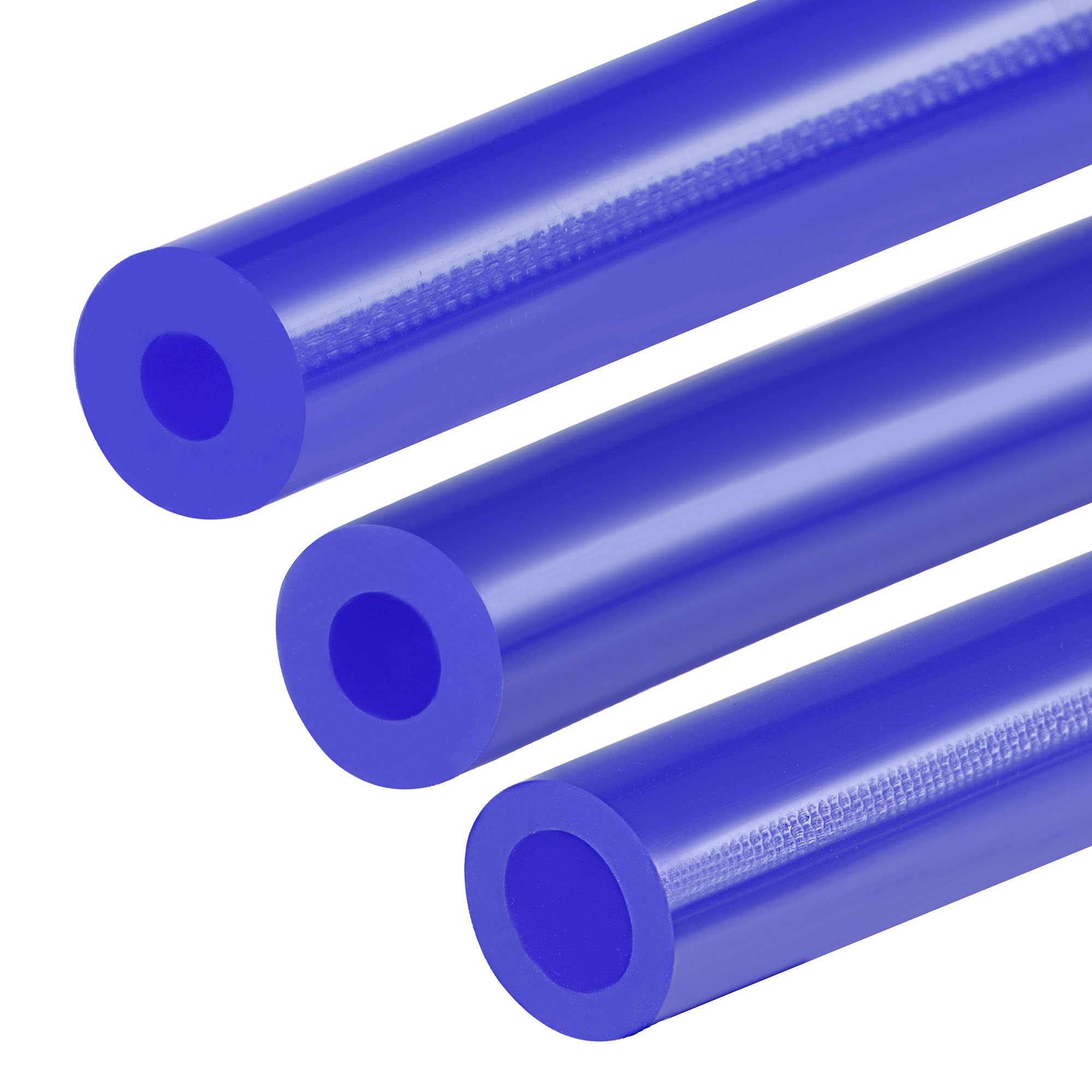 sourcing map Vacuum Silicone Tubing 4mm 6mm 10mm ID 3mm Wall Thick Tube Hose for Engine 1.5m Blue