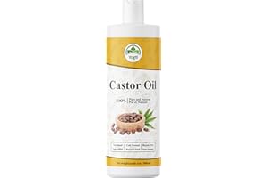 Yogti [Canadian Brand] 100% Pure and Natural Castor Oil - 500ml for Hair, Eyelashes, Eyebrows, Face, Nails, Cold pressed, Hex