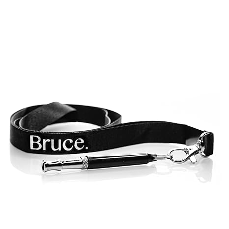 Bruce. Ultraschall Hundepfeife | Inkl. Umhängeband | Für Profis und Anfänger | Einstellbare Frequenz im Hochfrequenz-Bereich 