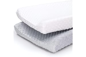 The Peanutshell Baby Girl or Boy Changing Pad Covers Set of 2 - Ultra Soft, Plush Baby Cover - Fits Standard Changing Table P
