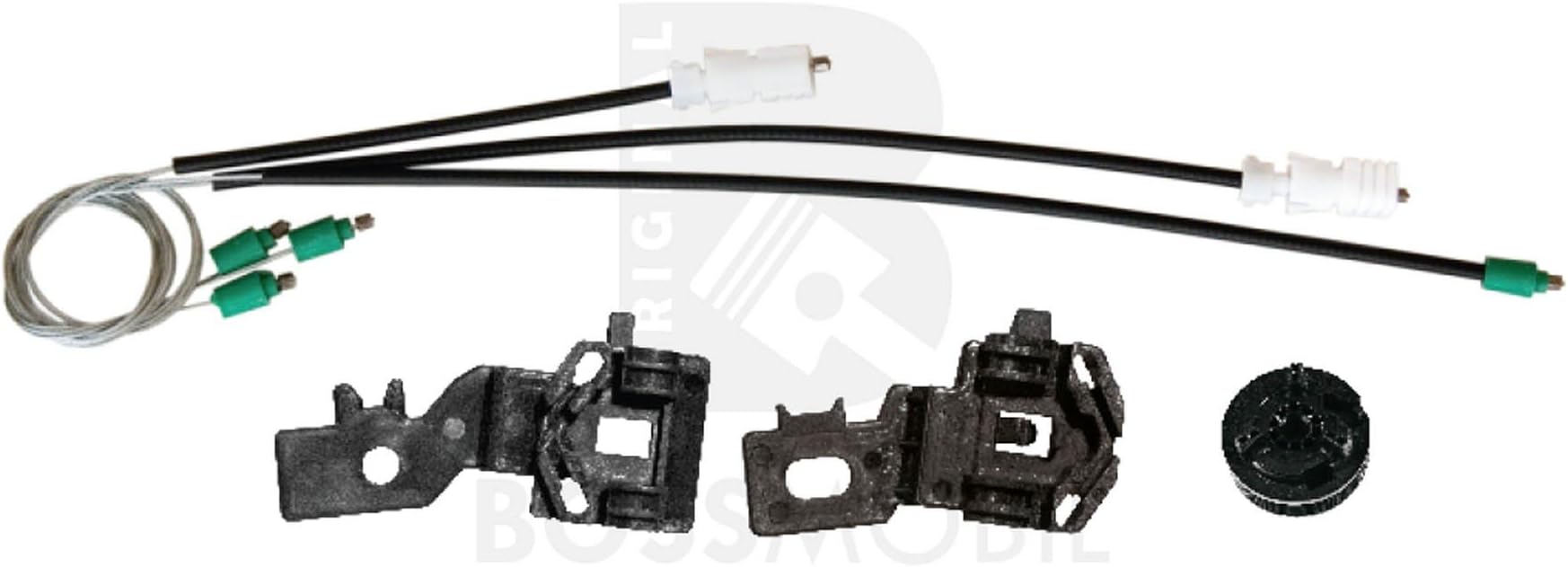 Bossmobil Compatible with Primera (P12), 4/5 Doors, Front Right, Window Lifter Repair kit with Steel Cable Set