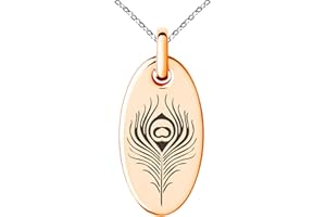 Tioneer Stainless Steel Hera Greek Goddess of Marriage Symbol Small Oval Charm Pendant Necklace