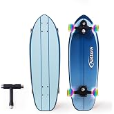 Nattork Complete Kid Skateboards 29" x 9" Youth Cruiser Skateboard for Beginners Double Kick Deck Concave Girls or Boys Skateboard
