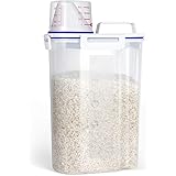 TBMax Small Rice Storage Container -5 Lbs Cereal Dispenser with Measuring Cup , Airtight Dry Food Container Bin for Pantry St