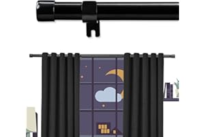 Extra Long Curtain Rods for Windows 28 to 144 inch, 1" Heavy Duty Drapery Rods with Adjustable Brackets, Bedroom Easy Instal 