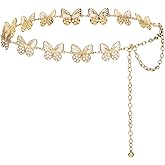 ILuvatar glass diamond chain belt metal metal belt women's western style belt women's belt bling bling F117