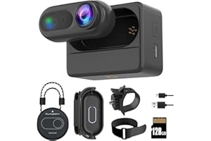 SHPTDJTIC 1080P Body Camera with 2500mAh Charging Case, 180° Rotatable Clip & Magnetic Lanyard, IPX7 Waterproof Body Cam, Body Cameras with Audio and Video Recording for Pet,Security,Travel(Black128G)