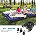 iPstyle Electric Air Pump for Inflatables, Portable Quick-Fill Air Mattress Pump with 3 Nozzles, Perfect Inflator/Deflator Pumps 110V AC/12V DC for Air Mattress Beds, Boats, Swimming Ring (Home Car)