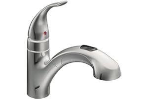 Moen Integra Chrome One-Handle Pullout Kitchen or Laundry Faucet Featuring Power Clean, 67315C