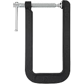 Oh Klyzo 1 Pcs 8 Inch C Clamp Throat Depth Heavy Duty C Clamp | Durable Cast Iron, Industrial, Woodworking Welding Brake Calipers Maintain Building Automotive Application, DIY Project