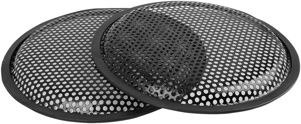 X AUTOHAUX 2pcs 8" Mesh Protector Car Speaker Cover Woofer Subwoofer Grill, Black - Image 3