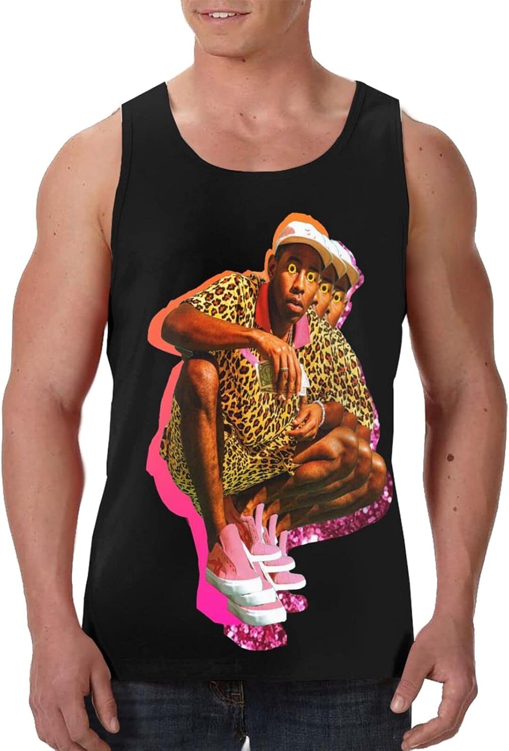 tang1dian Tyler, The Creator Men�s 3D Printing Vest Summer