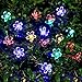 Solar Powered LED String Lights，MINGER 20ft 30 LED Flower Blossom Decorative Light Solar Fairy Lights, Garden Lights for Outdoor, Home, Lawn, Wedding, Patio, Party and Holiday Decorations