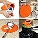 zanmini 4pcs Hot Pads for Countertops, 6 in 1 Silicone Trivets for Hot Dishes, with Pot Holder, Spoon Rest, Jar Opener, Large Coaster, Garlic Peeler, Heat Resistant&Easy Clean (Orange)