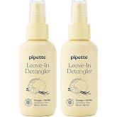 Pipette Leave-In Hair Detangler Spray for Kids, 4.4 Fl Oz (Pack of 2) | Moisturizing Spray for Tangle‑Free Hair, All Hair Types, Orange Vanilla Scent