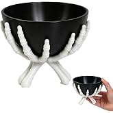 Ksheria Halloween Candy Bowl, Scary Skeleton Hands Bowl, Halloween Party Resin Candy Dish for Nuts & Snacks, Gothic Spooky Hand Fruit Plate Holder for Haunted House Party/Home Bar/Desktop Decor