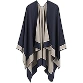 OWIF Women's Shawl Wraps Open Front Poncho Cape Oversized Sweaters Casual Cardigan Shawls for Fall Winter