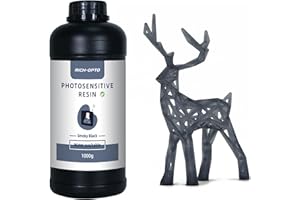 RICH-OPTO 1kg Water Washable Smoky Black LCD 3D Printer Resin UV Curing 405nm Quick Printing Speed Low Odor High Accuracy Photopolymer