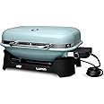 Weber Lumin Outdoor Electric Barbecue Grill, Light Bue - Great Small Spaces such as Patios, Balconies, and Decks, Portable and Convenient