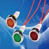 MACHSWON 230V AC 10mm LED Indicator Light K01A Warning Signal Lamp Yellow view 6