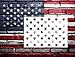 Petift American Flag Stencil Template-8 Pieces 50 Stars - Reusable Star Stencil for Painting on Wood,Fabric,Glass,Paper,Airbrush,Walls Art,Artwork,DIY Craft Making,2 Large,3 Medium and 3 Small