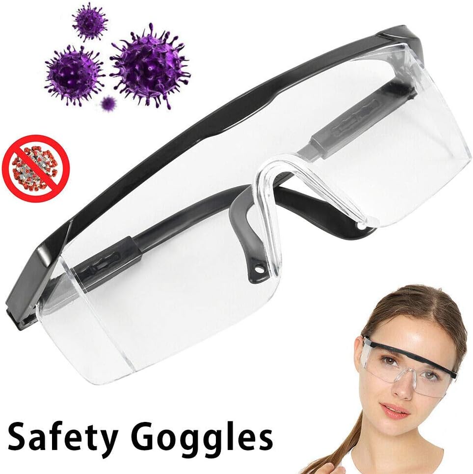 DANKA Safety Anti Virus Goggles Eye Shield Protective Medical Glasses Anti Infection Splash Wide Vision BLACK/BLUE US STOCK