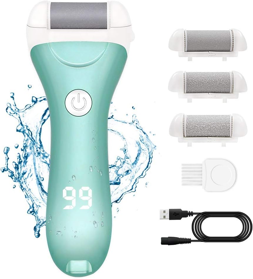 Foot Scrubber Electric Foot File Rechargeable Callus Remover for Feet Hard Skin Remover IPX7