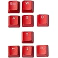 VELOCIFIRE K9 PBT Doubleshot OEM Profile Keycaps Compatible for Cherry MX, Kailh, Outemu, and Content Switches(Red)