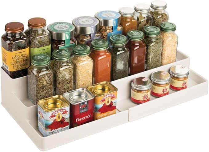 mDesign Especiero para armario de cocina o encimera – Estante