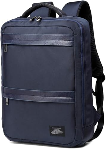 Amazon 便利を 持ち歩く ファイル対応 Pc収納 大容量 キャリーオン Puレザー ナイロン 通勤 通学 カジュアル リュック バックパック ビジネスリュック メンズ ネイビー Guscio Italy グッシオ イタリー メンズ