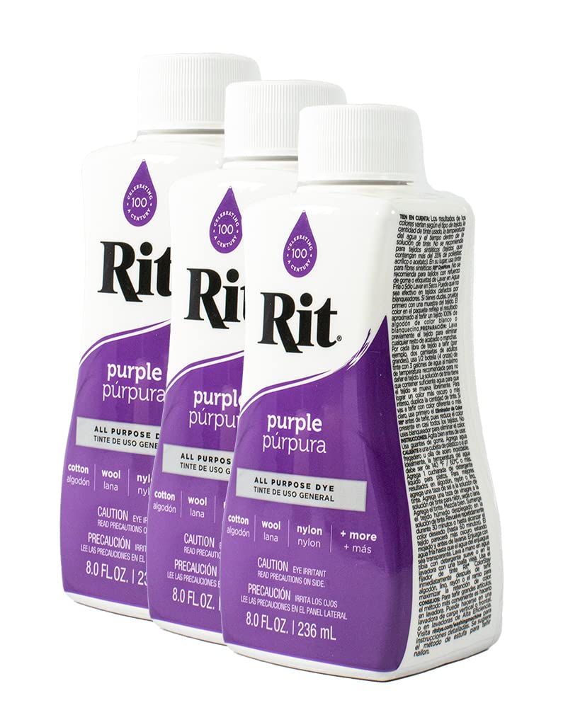 Rit Dye Liquid 236ml Purple Pack of Three