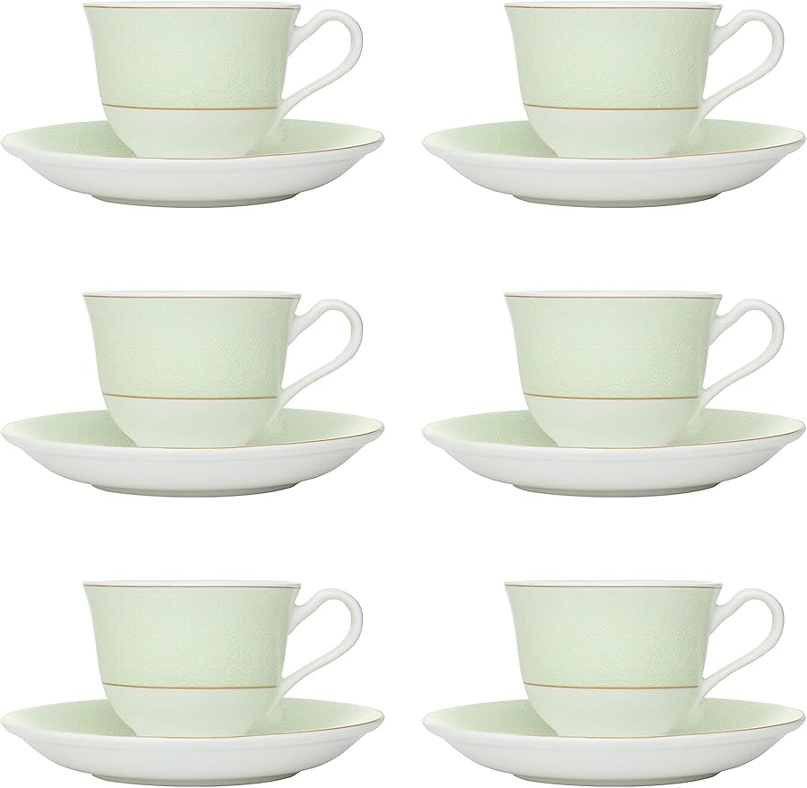 Buy Clay Craft New Tea Cup Saucer Set, 6Pieces, 210ml