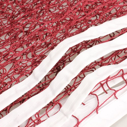 Domybest 6.1m0.76m Professional Training Square Mesh Badminton Net Darkred