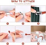 Aolso Dummy Clips Pacifier Chain 4pcs Grey White Purple Silicone Ring Adapter view 4