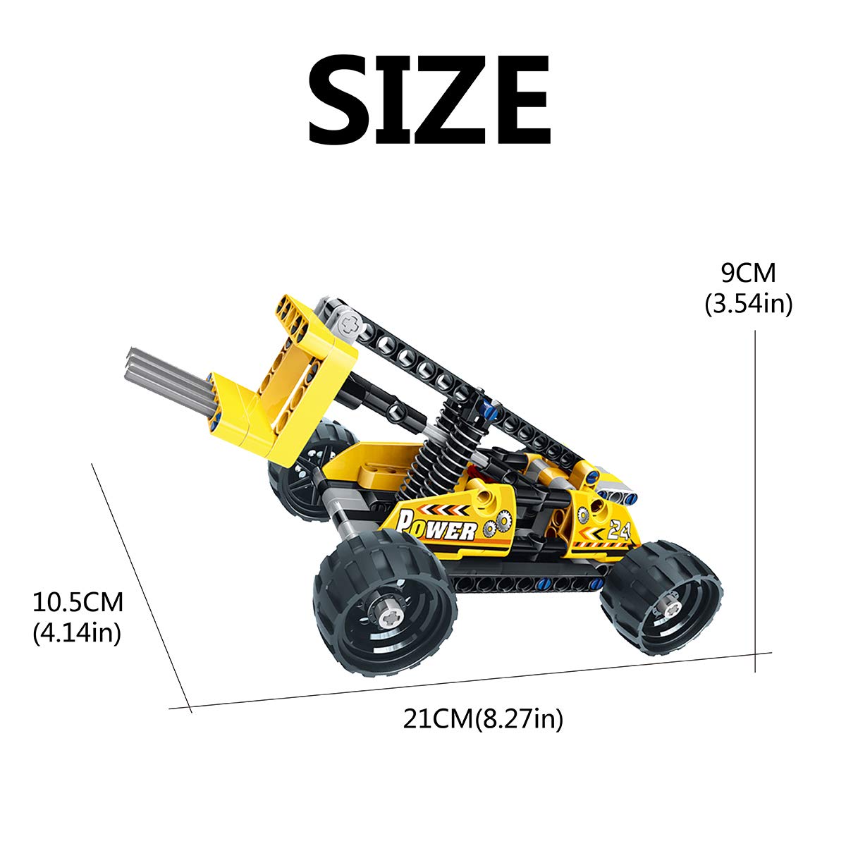 Kids Stem Building Set, Pull-Back Racing Car Toy, DIY Brain Puzzles Bricks, Construction Education Learning Particles, Model Building Kit Brain Development Toys, Best Gift for Boys, Girls and Kids