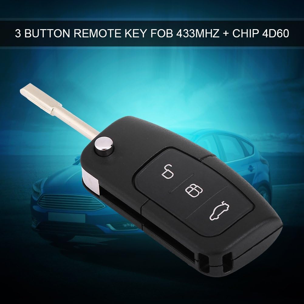 Suuonee Remote Key, 3 Button Remote Key Fob 433MHz with Chip 4D60, popular, normal - Image 4