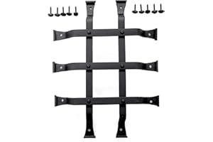 The Rustic Express Speakeasy Door Iron Grill - Decorative Iron Bars for Peephole and Door Viewer, Grill for Window - Home, Office, & Wine Cellar Hardware Gate - 14" x 11"