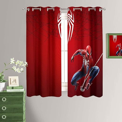 Movie Spiderman Thermal Insulated Curtains for Bedroom Light