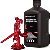 ELEGOO Water Washable 3D Resin Clear Red 2KG 405nm LCD MSLA